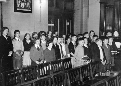 Children singing in church