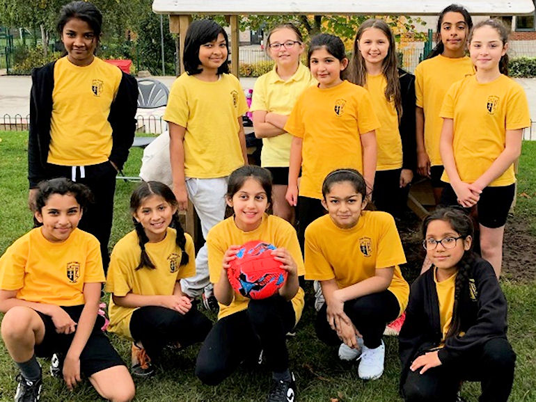 Our girls' football team